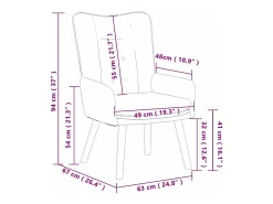 Poltrona | Cadeira de Sala | Cadeira Relaxante Cinzento-acastanhado 63x67x94 cm tecido SHL296444