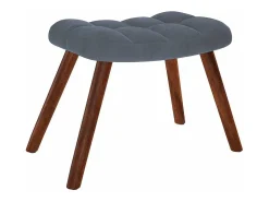 Poltrona | Cadeira de Sala | Cadeira Relaxante com Banco em Veludo Cinza Escuro SHL154971