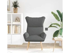 Poltrona | Cadeira de Sala | Cadeira Relaxante Cinzento escuro 69x74x93 cm tecido SHL431126