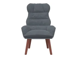 Poltrona | Cadeira de Sala | Cadeira Relaxante Cinzento escuro 69x74x93 cm Veludo SHL832763