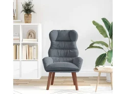 Poltrona | Cadeira de Sala | Cadeira Relaxante Cinzento escuro 69x74x93 cm Veludo SHL832763