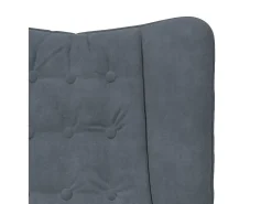 Poltrona | Cadeira de Sala | Cadeira Relaxante Cinzento escuro 63x67x94 cm Veludo SHL993947