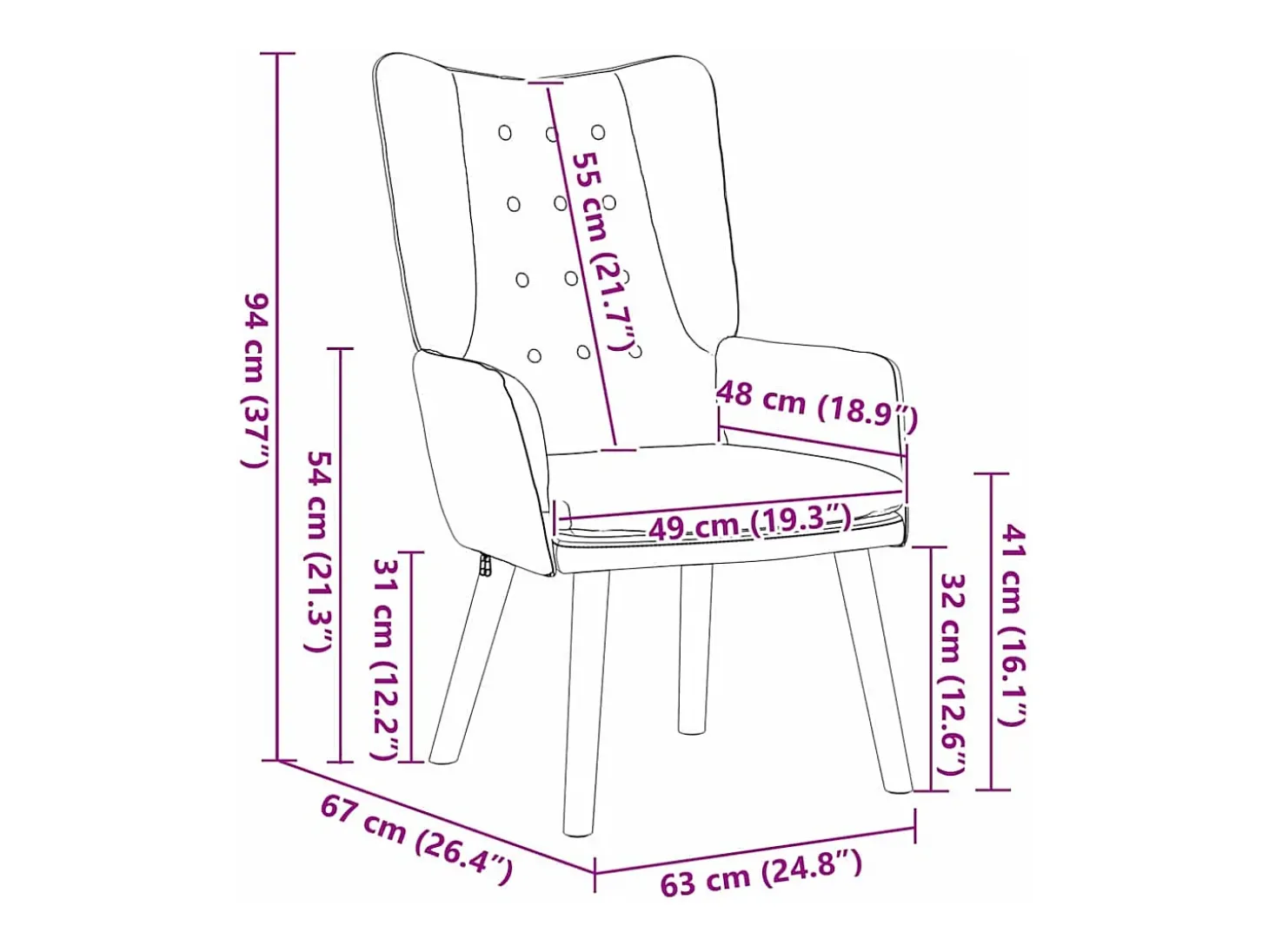 Poltrona | Cadeira de Sala | Cadeira Relaxante Cinzento escuro 63x67x94 cm Veludo SHL993947