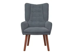 Poltrona | Cadeira de Sala | Cadeira Relaxante Cinzento escuro 63x67x94 cm Veludo SHL993947