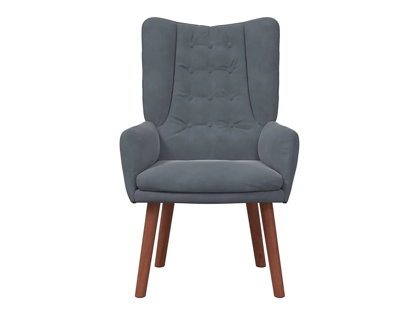 Poltrona | Cadeira de Sala | Cadeira Relaxante Cinzento escuro 63x67x94 cm Veludo SHL993947