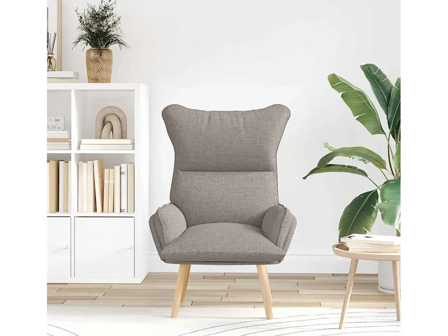 Poltrona | Cadeira de Sala | Cadeira Relaxante Cinzento-acastanhado 69x74x93 cm tecido SHL483140