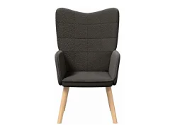 Poltrona | Cadeira de Sala | Cadeira Relaxante Cinzento escuro 62x67x95.5 cm tecido SHL16521