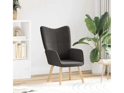Poltrona | Cadeira de Sala | Cadeira Relaxante Cinzento escuro 62x67x95.5 cm tecido SHL16521