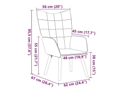 Poltrona | Cadeira de Sala | Cadeira Relaxante Cinzento escuro 62x67x95.5 cm tecido SHL16521
