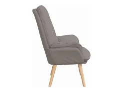 Poltrona | Cadeira de Sala | Cadeira Relaxante Cinzento-acastanhado 69x74x93 cm tecido SHL606697