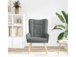 Poltrona | Cadeira de Sala | Cadeira Relaxante Cinzento escuro 63x67x94 cm tecido SHL749552