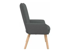 Poltrona | Cadeira de Sala | Cadeira Relaxante Cinzento escuro 63x67x94 cm tecido SHL749552
