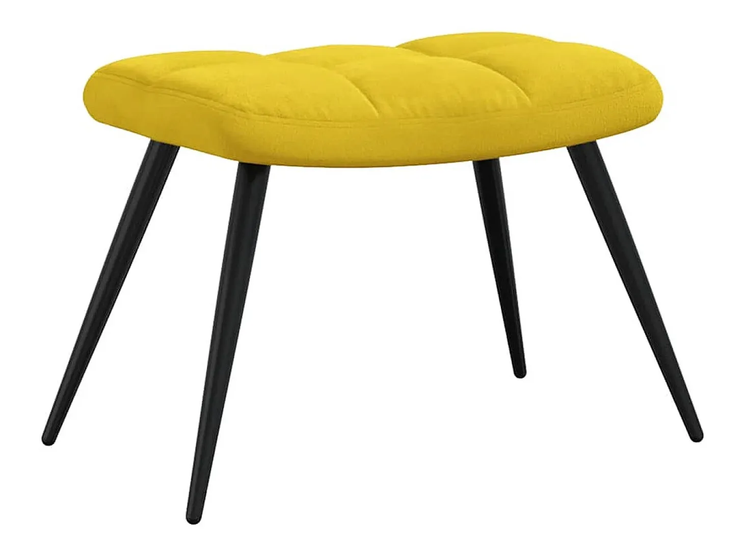 Poltrona | Cadeira de Sala | Cadeira Relaxante com Banco Veludo Amarelo Mostarda SHL340065