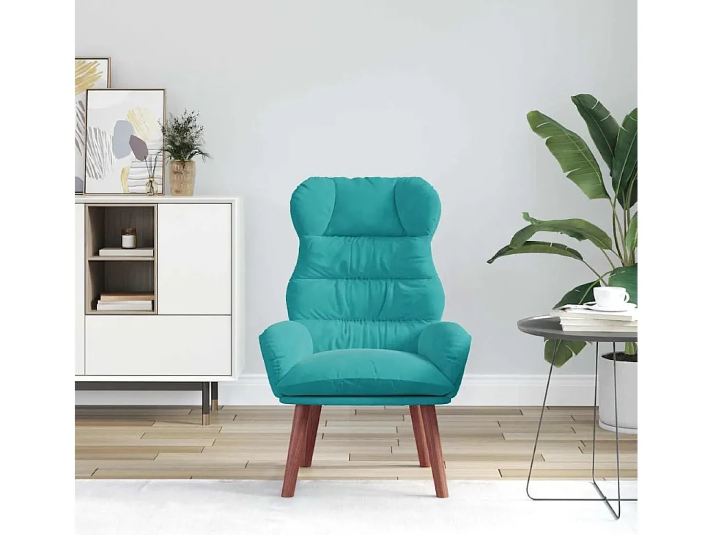 Poltrona | Cadeira de Sala | Cadeira Relaxante Turquesa 69x74x93 cm Veludo SHL119863