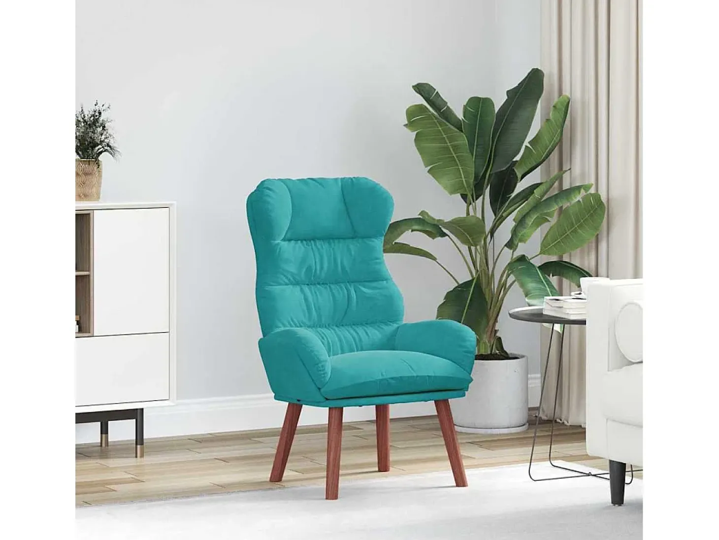 Poltrona | Cadeira de Sala | Cadeira Relaxante Turquesa 69x74x93 cm Veludo SHL119863