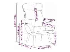 Poltrona | Cadeira de Sala | Cadeira Relaxante Cinzento escuro 69x74x93 cm Veludo SHL507309
