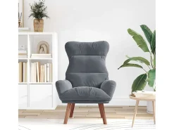 Poltrona | Cadeira de Sala | Cadeira Relaxante Cinzento escuro 69x74x93 cm Veludo SHL507309