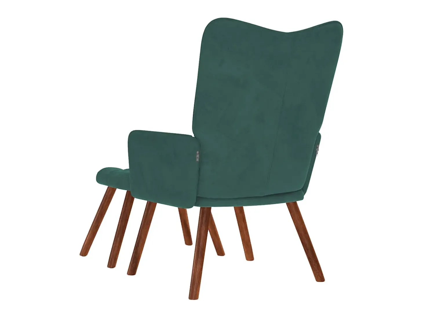 Poltrona | Cadeira de Sala | Cadeira Relaxante com Banco em Veludo Verde Escuro SHL71765