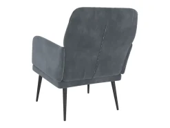 Poltrona | Cadeira Relax com apoio de braços 62x79x79 cm veludo cinzento-escuro SHL316671
