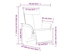 Poltrona | Cadeira Relax | Cadeira reclinável com apoio de pés tecido cinzento-escuro SHL142673