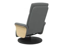 Poltrona | Cadeira Relax | Cadeira reclinável com apoio de pés tecido cinzento-escuro SHL142673