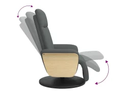 Poltrona | Cadeira Relax | Cadeira reclinável com apoio de pés tecido cinzento-escuro SHL142673