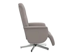 Poltrona | Cadeira Relax | Cadeira reclinável com apoio de pés tecido cinzento-acastanhado SHL991560