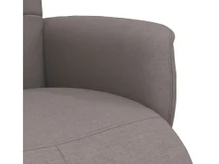 Poltrona | Cadeira Relax | Cadeira reclinável com apoio de pés tecido cinzento-acastanhado SHL991560