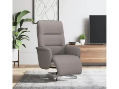Poltrona | Cadeira Relax | Cadeira reclinável com apoio de pés tecido cinzento-acastanhado SHL991560