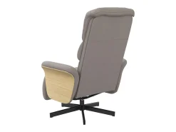 Poltrona | Cadeira Relax | Cadeira reclinável com apoio de pés tecido cinzento-acastanhado SHL289771