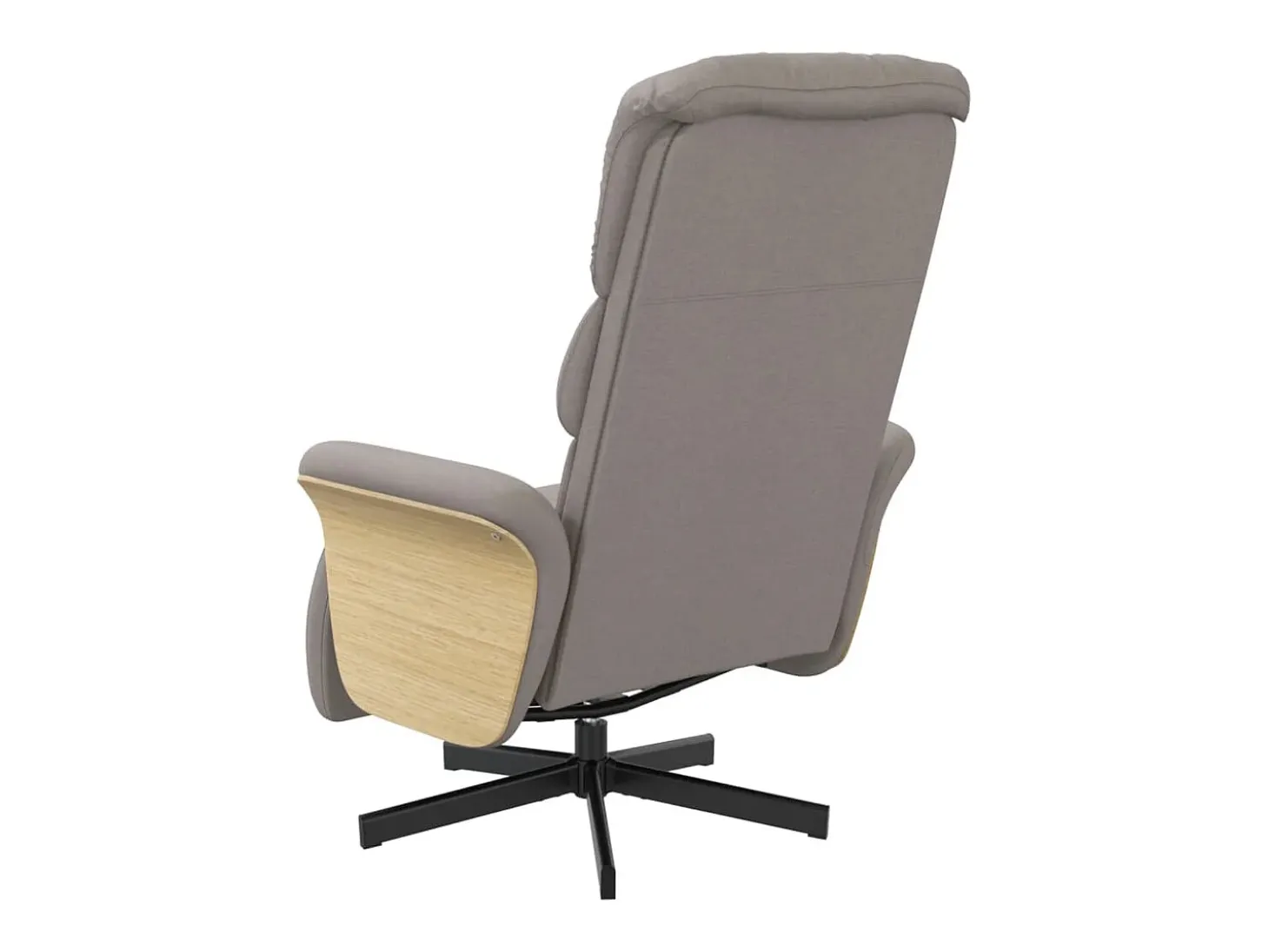 Poltrona | Cadeira Relax | Cadeira reclinável com apoio de pés tecido cinzento-acastanhado SHL289771