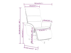 Poltrona | Cadeira Relax | Cadeira reclinável com apoio de pés tecido cinzento-acastanhado SHL289771