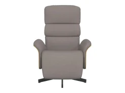 Poltrona | Cadeira Relax | Cadeira reclinável com apoio de pés tecido cinzento-acastanhado SHL289771