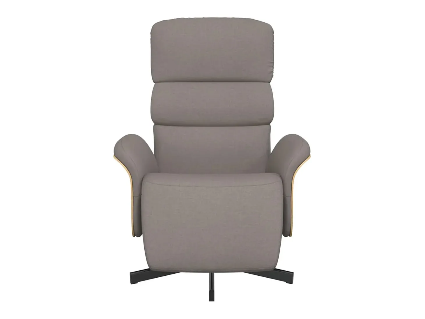 Poltrona | Cadeira Relax | Cadeira reclinável com apoio de pés tecido cinzento-acastanhado SHL289771
