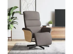 Poltrona | Cadeira Relax | Cadeira reclinável com apoio de pés tecido cinzento-acastanhado SHL289771