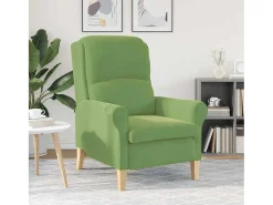 Poltrona | Cadeira Relax | Poltrona Confortável para Sala Verde claro 76x94x102 cm Veludo SHL360737