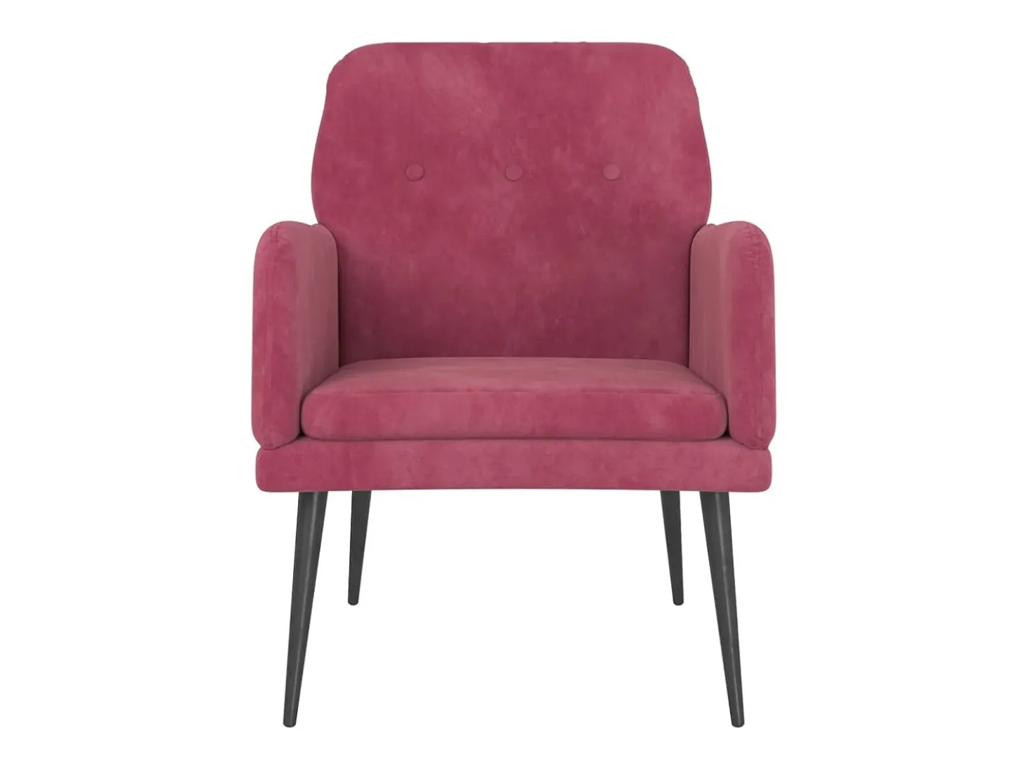 Poltrona | Cadeira Relax com apoio de braços 62x79x79 cm veludo vermelho tinto SHL254235
