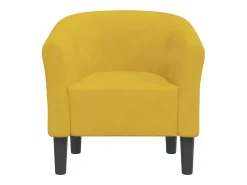 Poltrona | Cadeira Relax | Poltrona Confortável para Sala veludo amarelo SHL451881