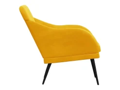 Poltrona | Cadeira Relax com apoio de braços 63x76x80 cm veludo amarelo SHL821293