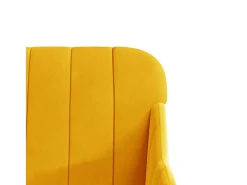 Poltrona | Cadeira Relax com apoio de braços 63x76x80 cm veludo amarelo SHL821293