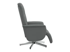 Poltrona | Cadeira Relax | Cadeira reclinável com apoio de pés tecido cinzento-escuro SHL81374