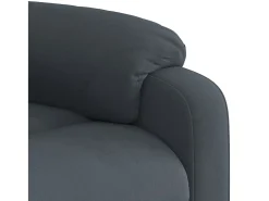 Poltrona | Cadeira Relax | Cadeira reclinável veludo cinzento-escuro SHL593256