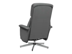 Poltrona | Cadeira Relax | Cadeira reclinável com apoio de pés tecido cinzento-escuro SHL480946