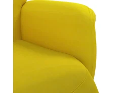 Poltrona | Cadeira Relax | Cadeirão reclinável com apoio de pés veludo amarelo SHL146770
