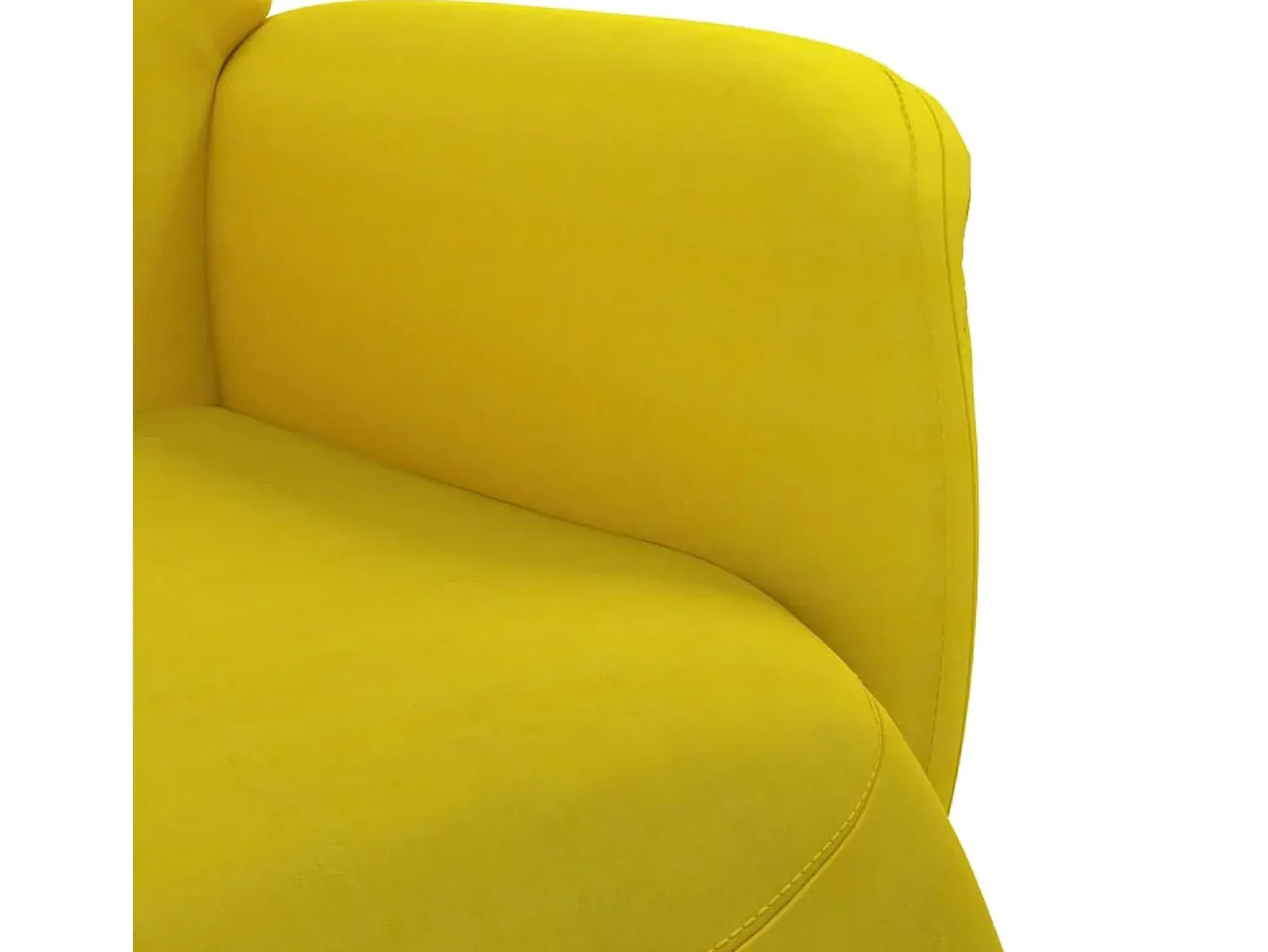 Poltrona | Cadeira Relax | Cadeirão reclinável com apoio de pés veludo amarelo SHL146770