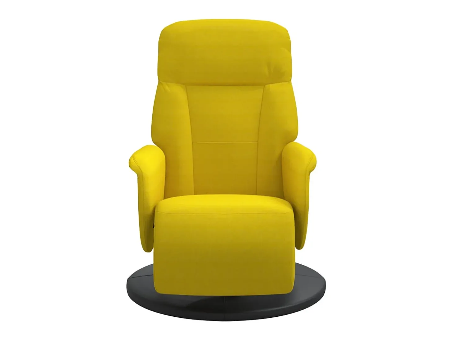 Poltrona | Cadeira Relax | Cadeirão reclinável com apoio de pés veludo amarelo SHL146770