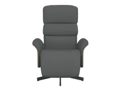 Poltrona | Cadeira Relax | Cadeira reclinável com apoio de pés tecido cinzento-escuro SHL885434