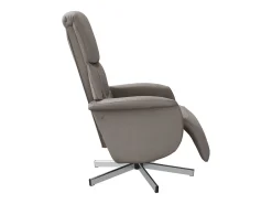 Poltrona | Cadeira Relax | Cadeira reclinável com apoio de pés tecido cinzento-acastanhado SHL929055