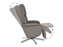Poltrona | Cadeira Relax | Cadeira reclinável com apoio de pés tecido cinzento-acastanhado SHL929055