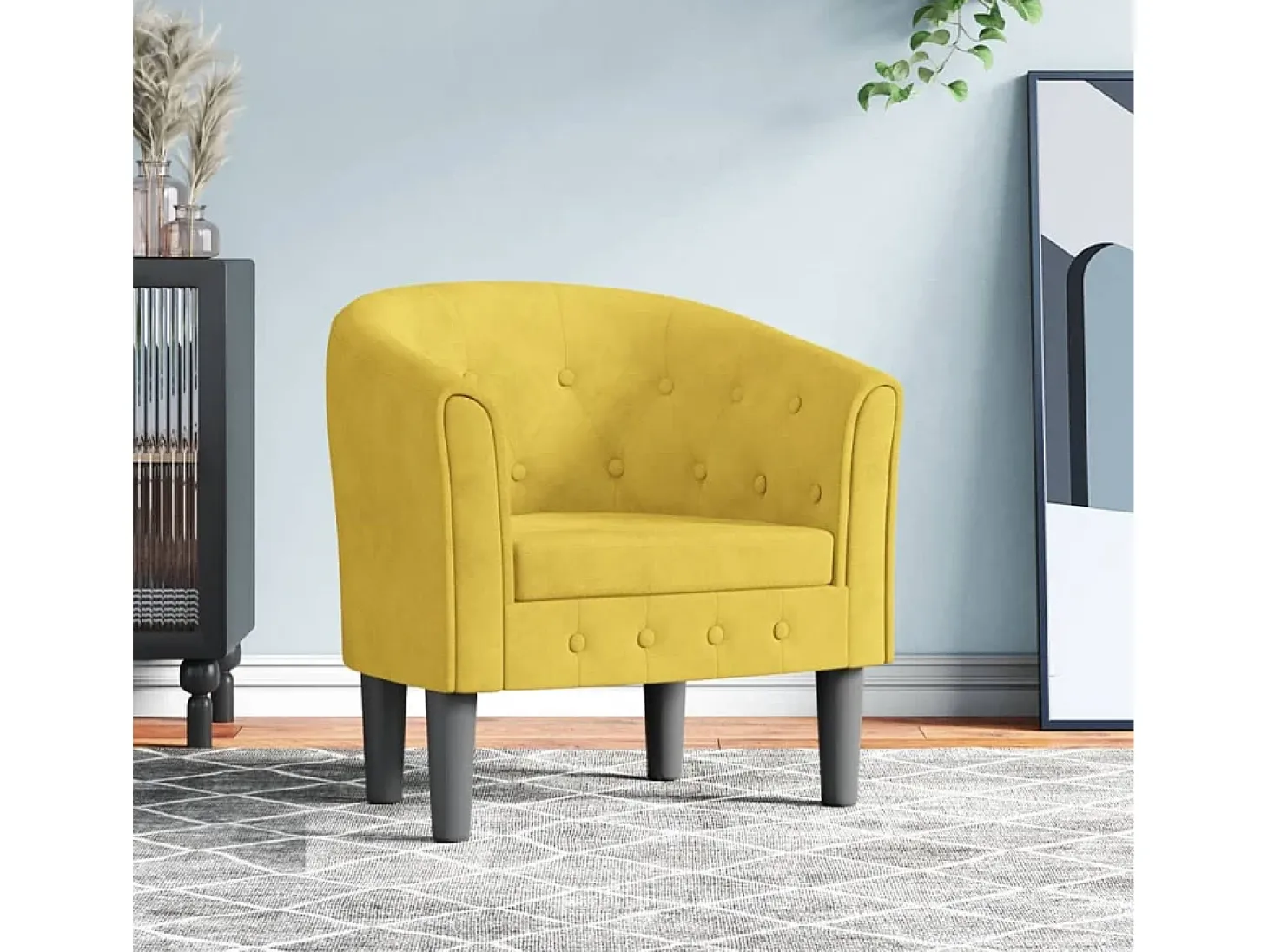 Poltrona | Cadeira Relax | Poltrona Confortável para Sala veludo amarelo SHL728291